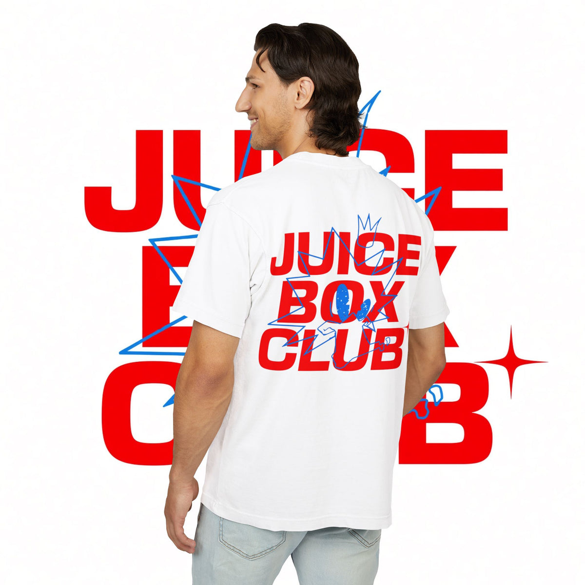 JuiceBoxClub Presents: "R x B" Graphic Tee | Retro Logo Chest & Back Print