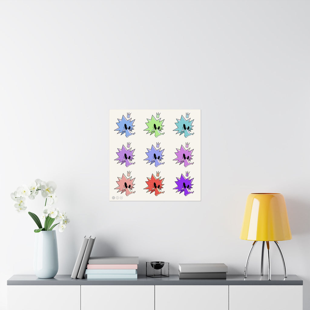 JuiceBoxClub Presents: "I Think I'm Seeing Things" Colorful Grid Matte Collage Poster