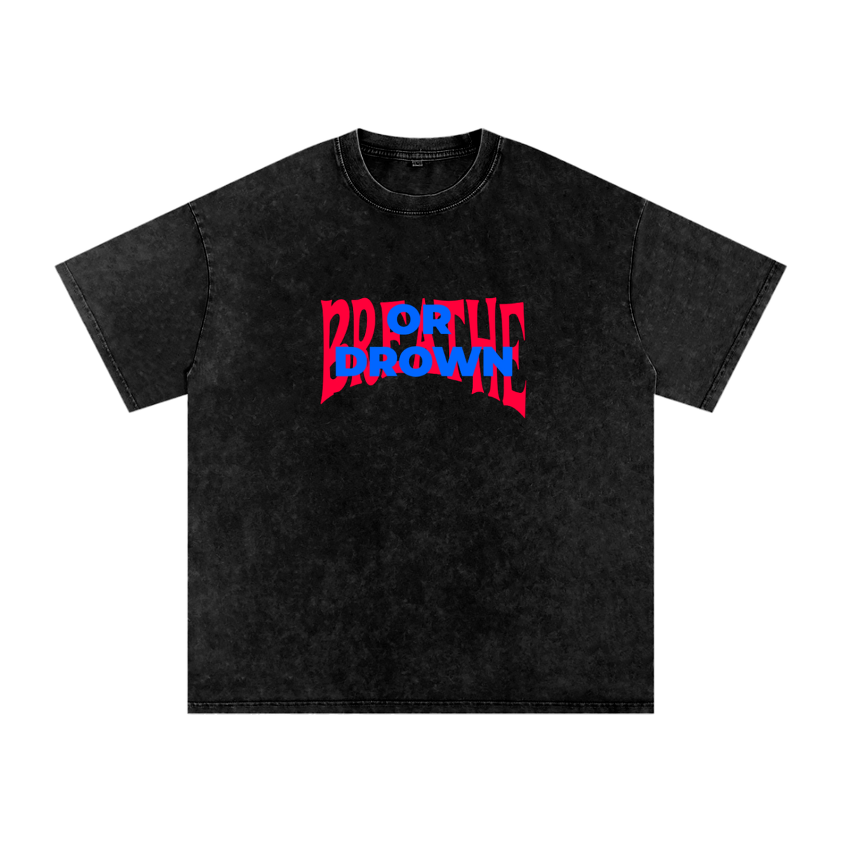 JuiceBoxClub Presents: "Breathe or Drown" Graphic Tee | Snow Washed Oversized Cotton T-Shirt