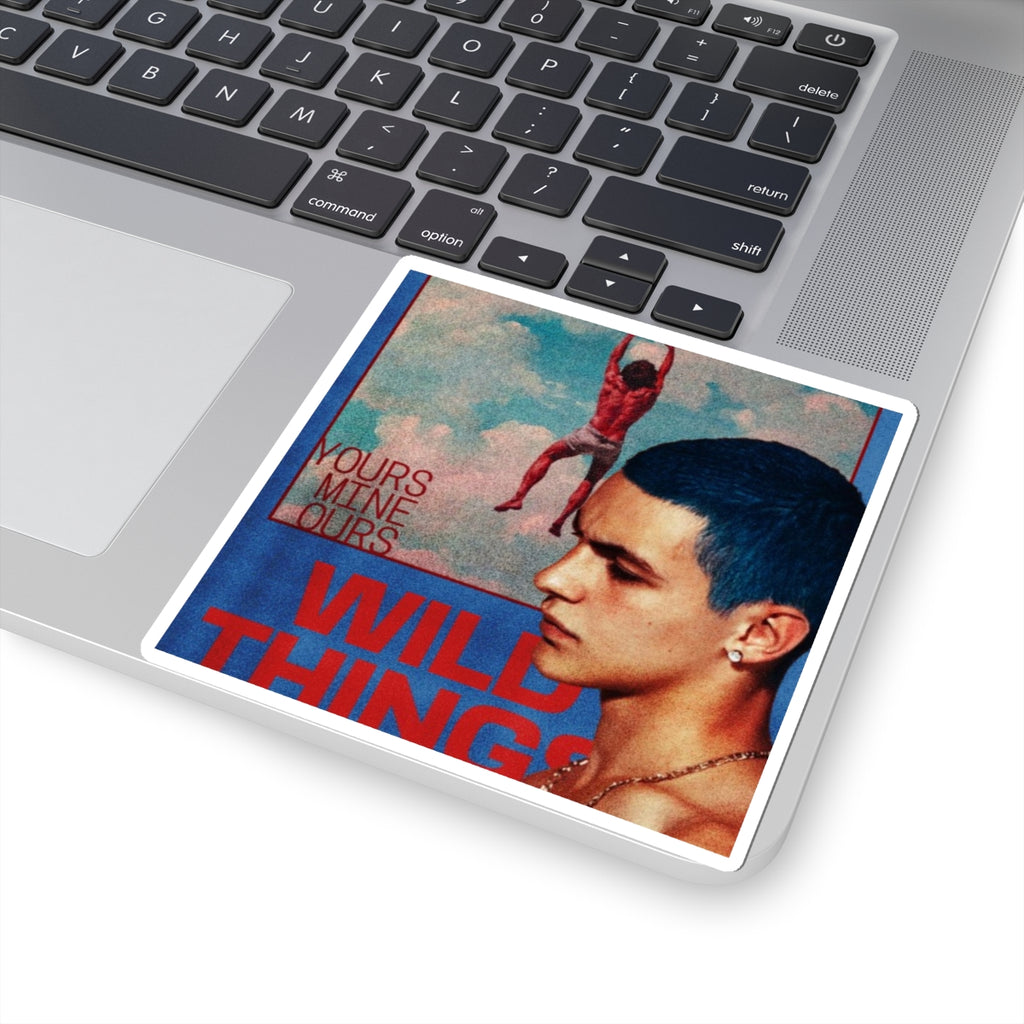 Wild Things album art Sticker | Kiss-cut vinyl sticker, retro portrait design