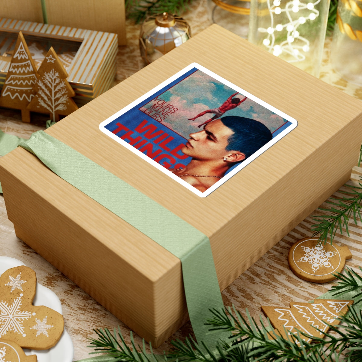 Wild Things album art Sticker | Kiss-cut vinyl sticker, retro portrait design
