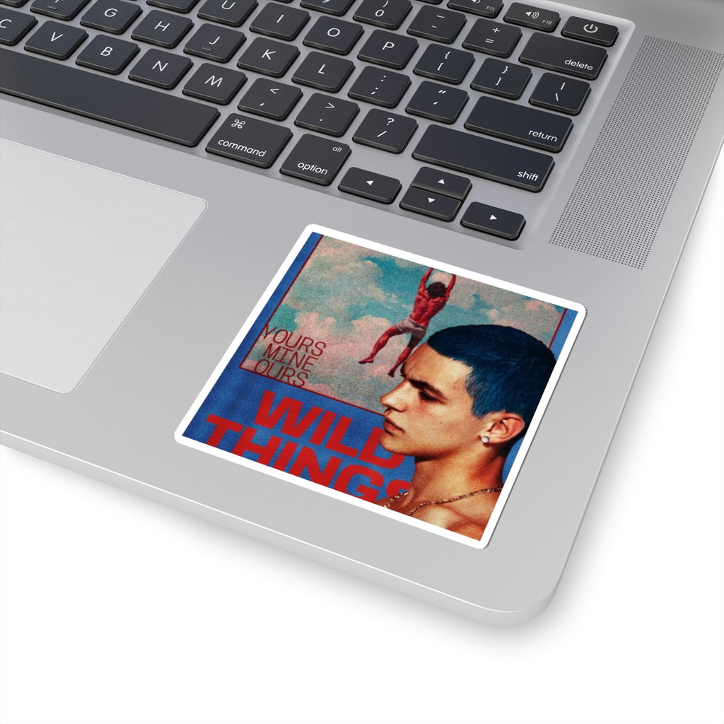 Wild Things album art Sticker | Kiss-cut vinyl sticker, retro portrait design