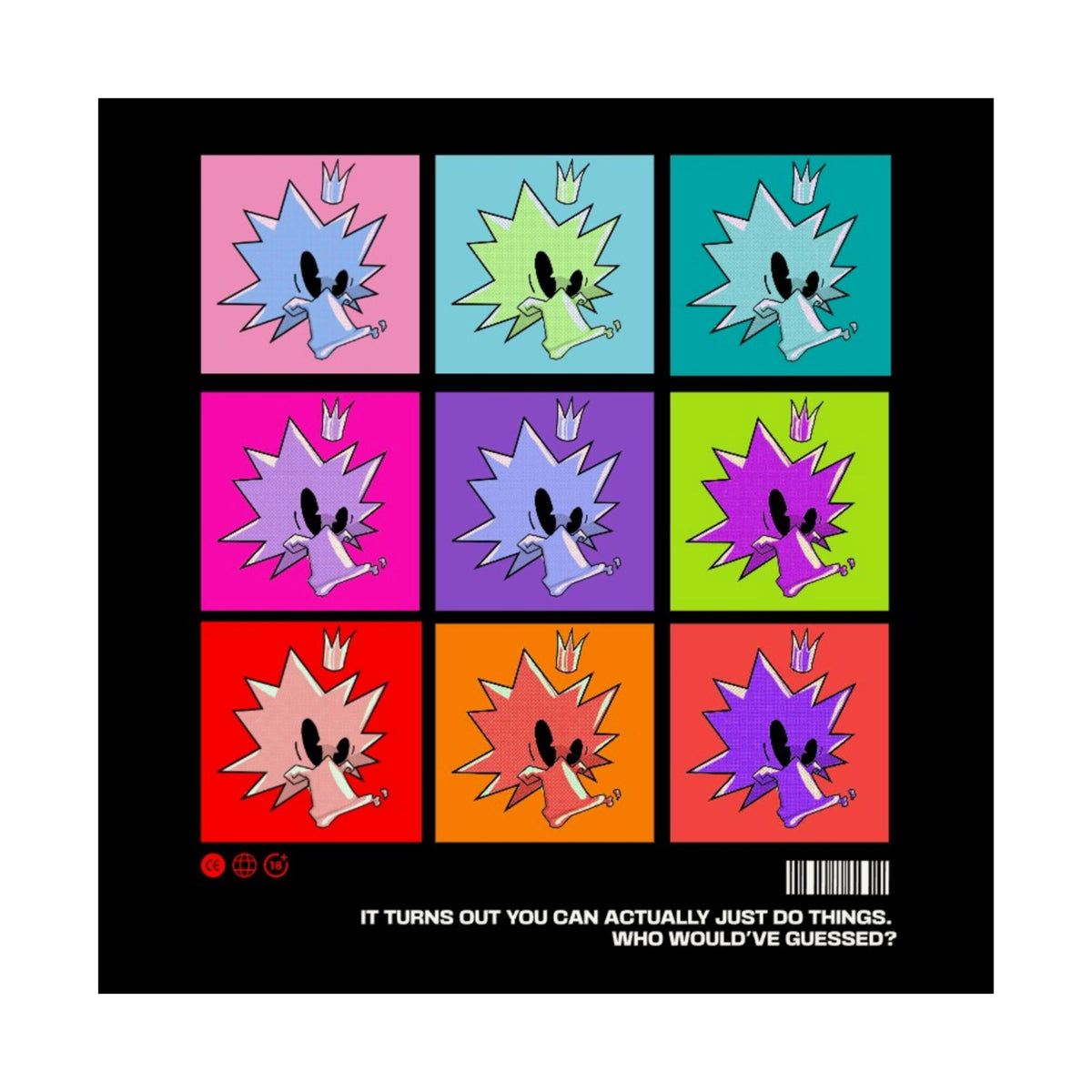 JuiceBoxClub Presents: "Who Would've Guessed?" BCK |Colorful Grid Square Matte Collage Poster