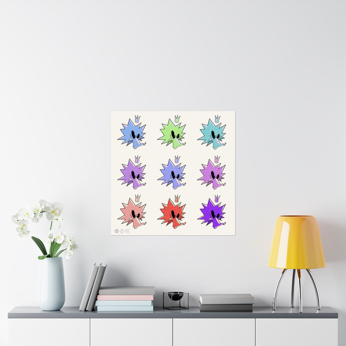 JuiceBoxClub Presents: "I Think I'm Seeing Things" Colorful Grid Matte Collage Poster