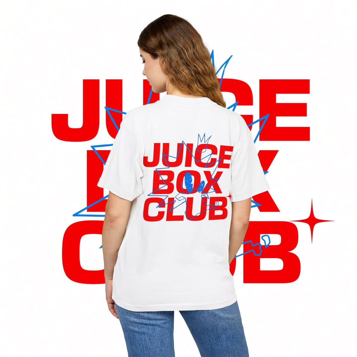 JuiceBoxClub Presents: "R x B" Graphic Tee | Retro Logo Chest & Back Print
