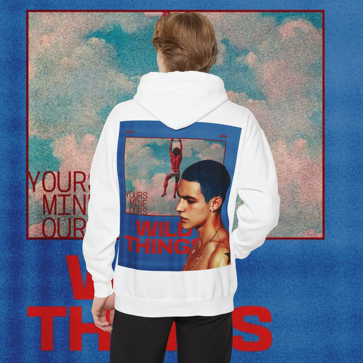 JuiceBoxClub Presents: "Wild Things" graphic Hoodie | vintage sky collage