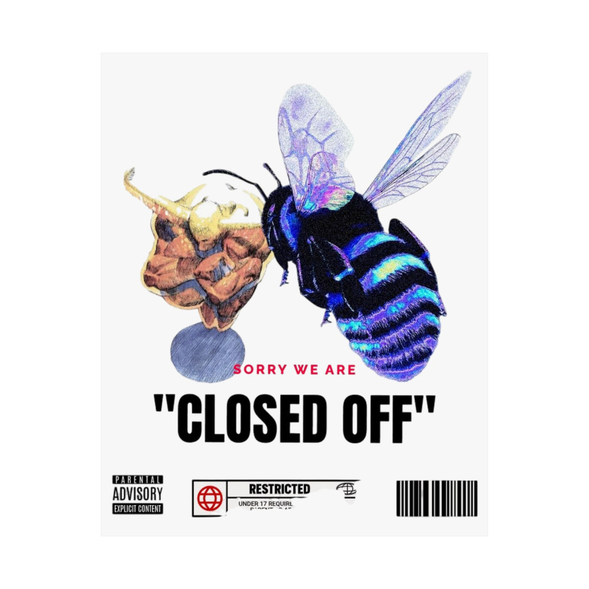 Matte Poster — “Closed Off” Bee Art Print