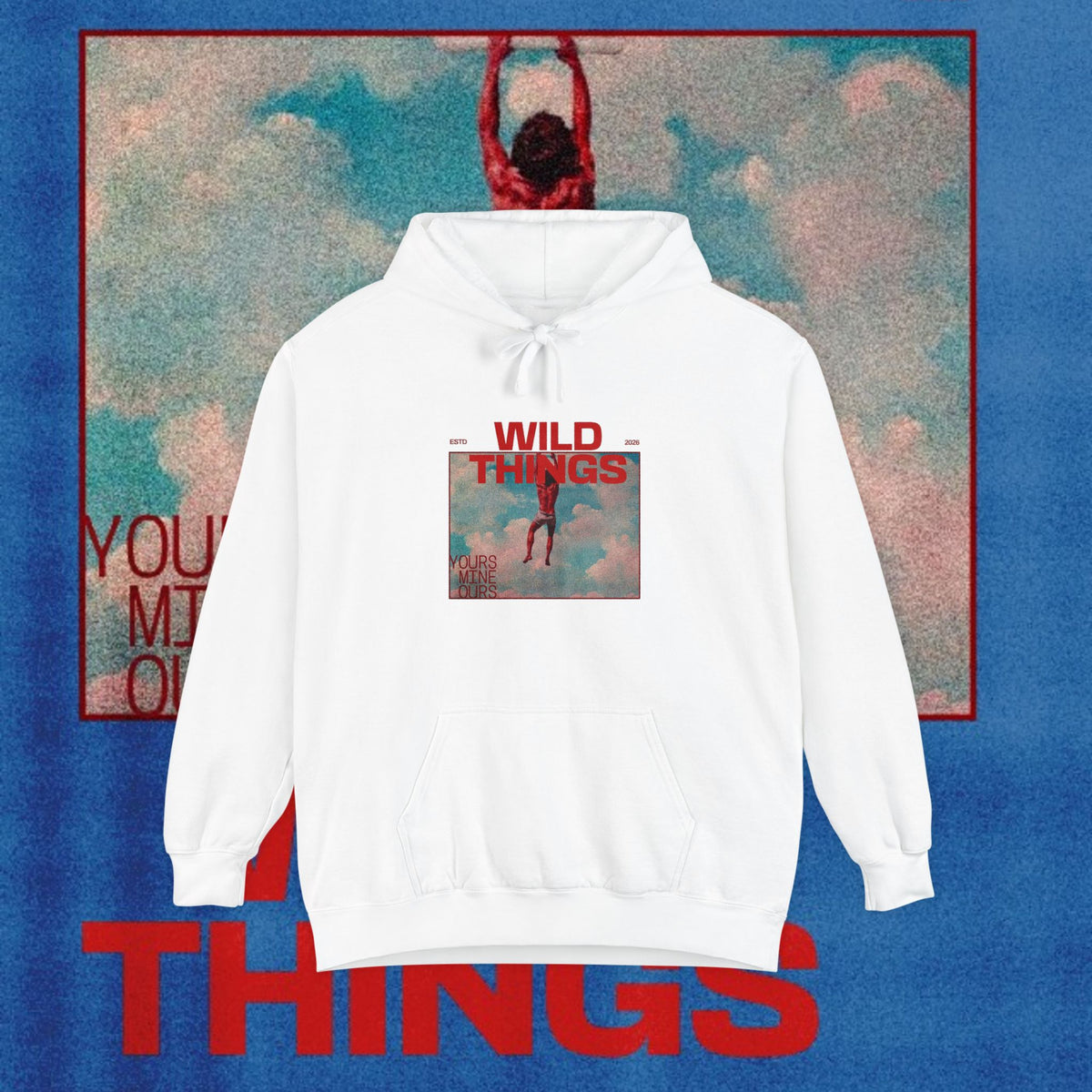 JuiceBoxClub Presents: "Wild Things" graphic Hoodie | vintage sky collage