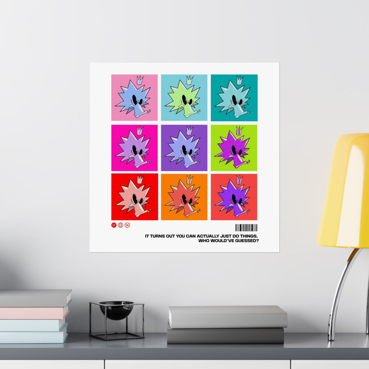JuiceBoxClub Presents: "Who Would've Guessed?" WHT |Colorful Grid Square Matte Collage Poster
