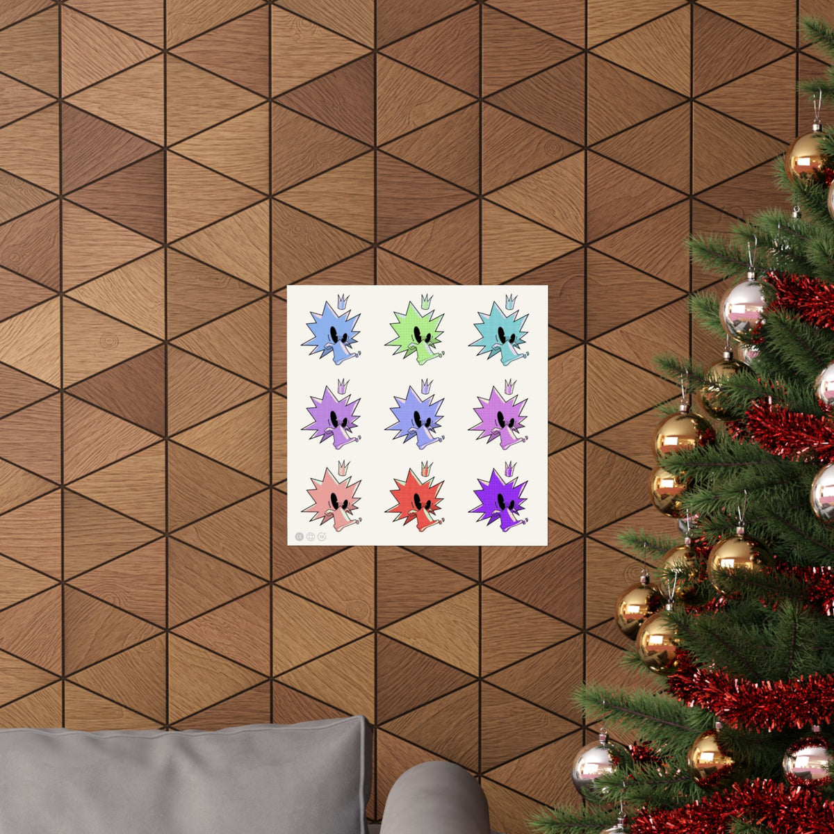 JuiceBoxClub Presents: "I Think I'm Seeing Things" Colorful Grid Matte Collage Poster
