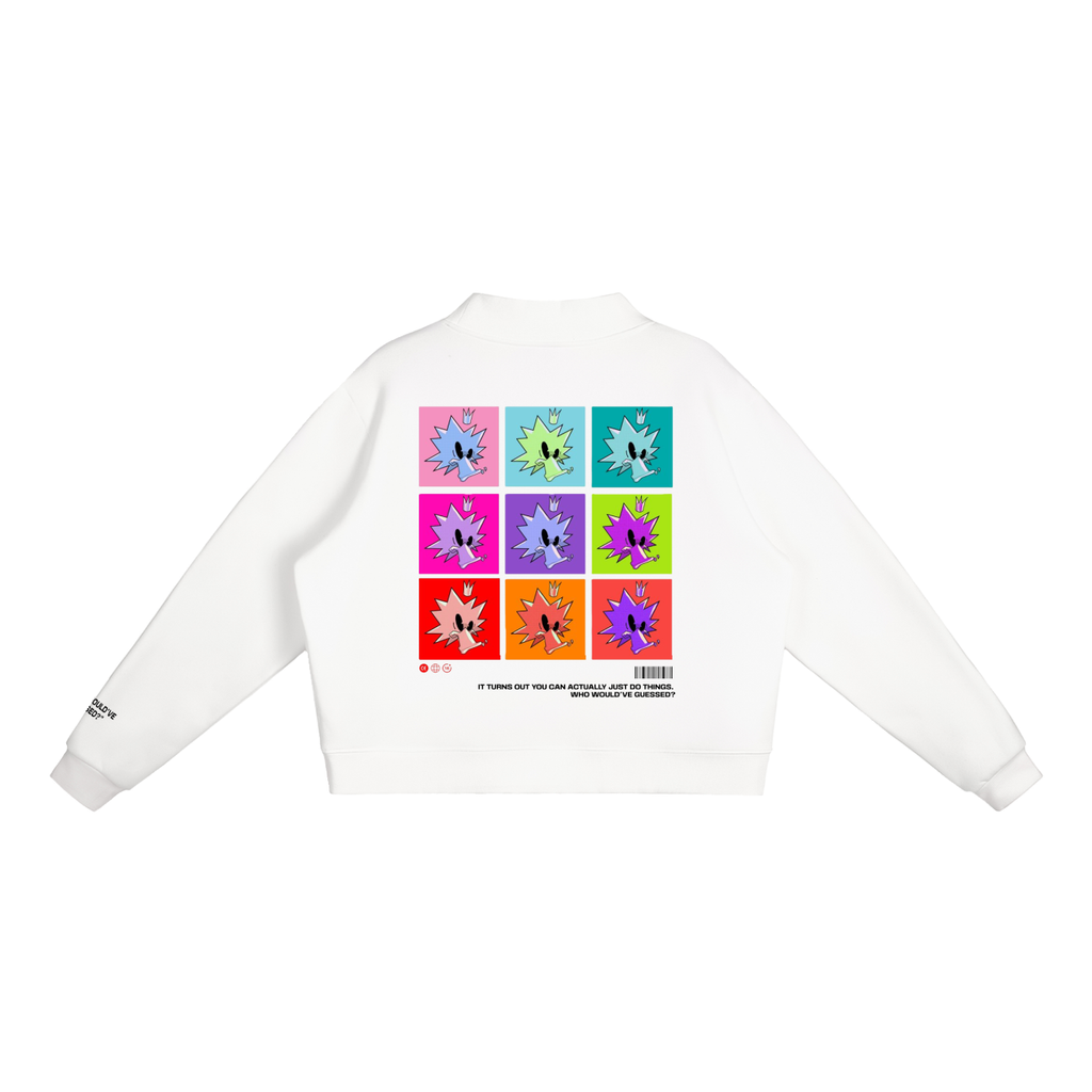 Essential Fleece Mock-Neck Crew Sweatshirt