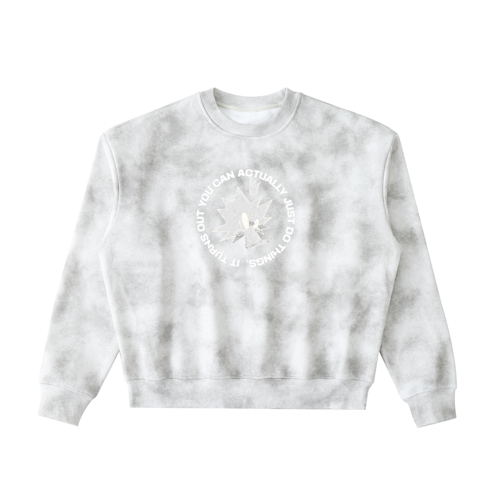 Dirty Washed Boxy Fleeced Sweatshirt