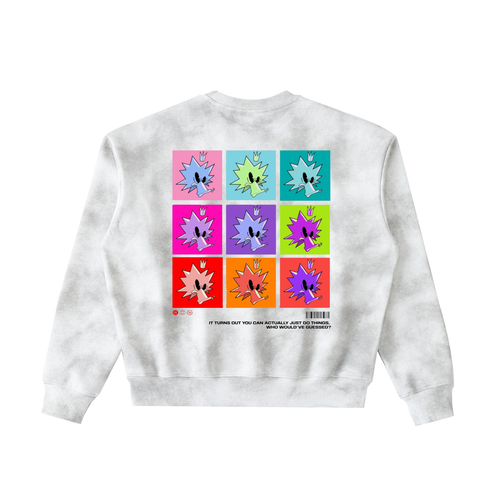 Dirty Washed Boxy Fleeced Sweatshirt